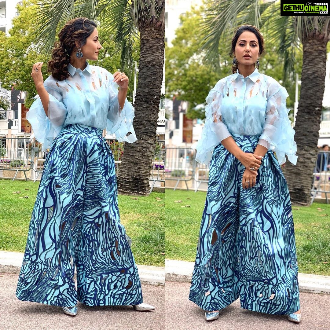 Hina Khan Instagram - Day 4 @festivaldecannes Separates by @armineohanyanofficial @mephistophelesproductions Jewels @outhousejewellery Heels by @dech_barrouci Styled by @sayali_vidya MUA @sachinmakeupartist Hair stylist @sayedsaba