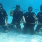 Hina Khan Instagram - Either you decide to stay In the shallow end of the pool or you go out in the ocean.. #KhanSquad #Divers #UnderWater #FamilyDive #MarineLife #YesWeAreTheFantasticFour