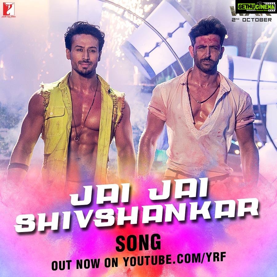 Hrithik Roshan Instagram - Party our hearts out before the #WAR? @tigerjackieshroff Always a good idea! #TeamHrithik join in 🕺🏻 #JaiJaiShivshankar #WAR #HrithikVsTiger #JaiJaiShivaShankar #JaiJaiSivaSankaraa Note: Link to Hindi, Tamil and Telugu version in story. @_vaanikapoor_ @vishaldadlani @shekharravjiani @bennydayalofficial @kumaarofficial @boscomartis @caesar2373 @itssiddharthanand @yrf @nakash_aziz #MadhanKarky #ChaitanyaPrasad