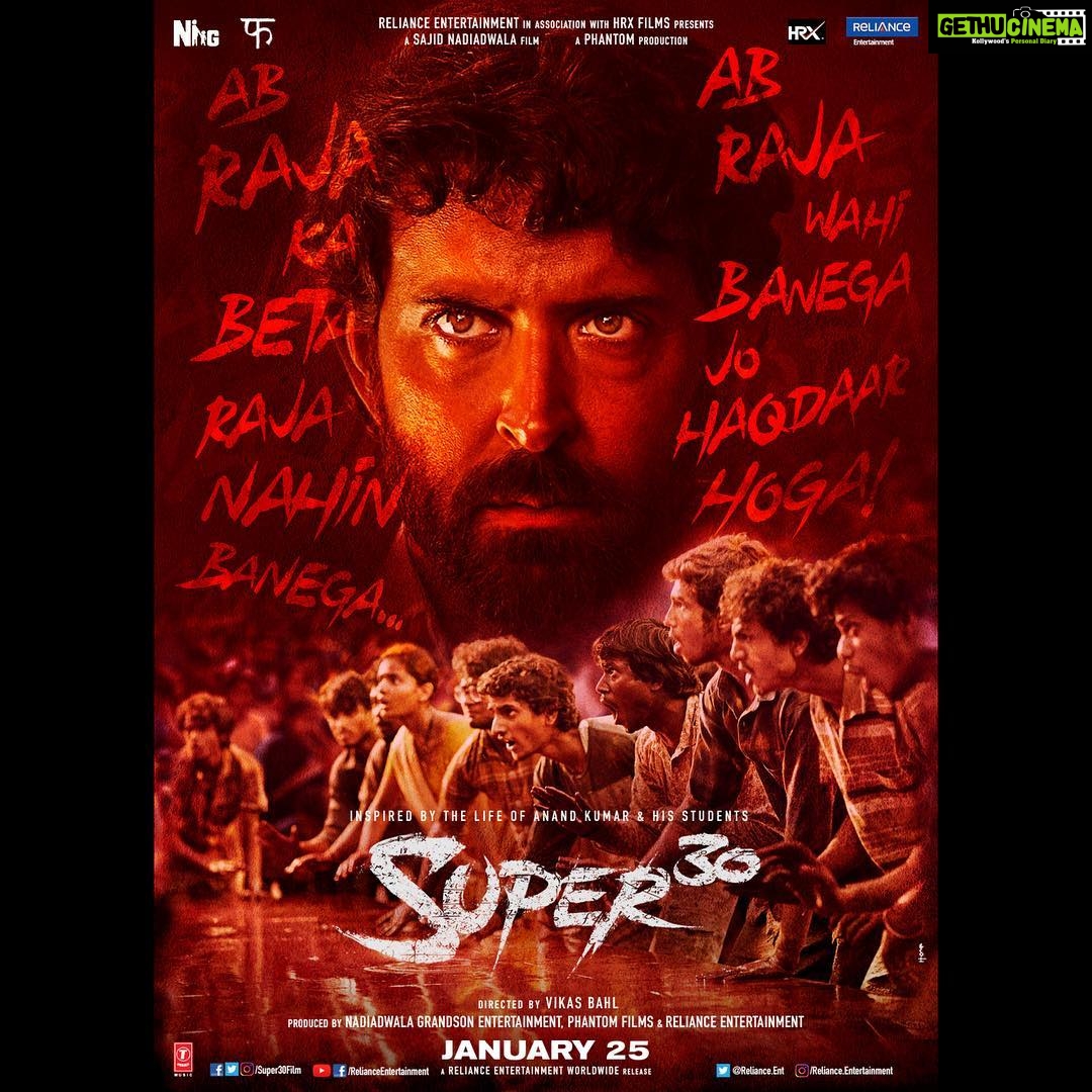 Hrithik Roshan Instagram - समय बदल रहा है। Welcome to #Super30