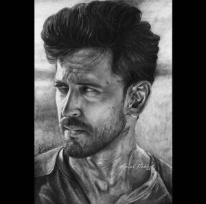 Hrithik Roshan Instagram - Incredible Artwork! Thank you for the love @amal_sindhu_