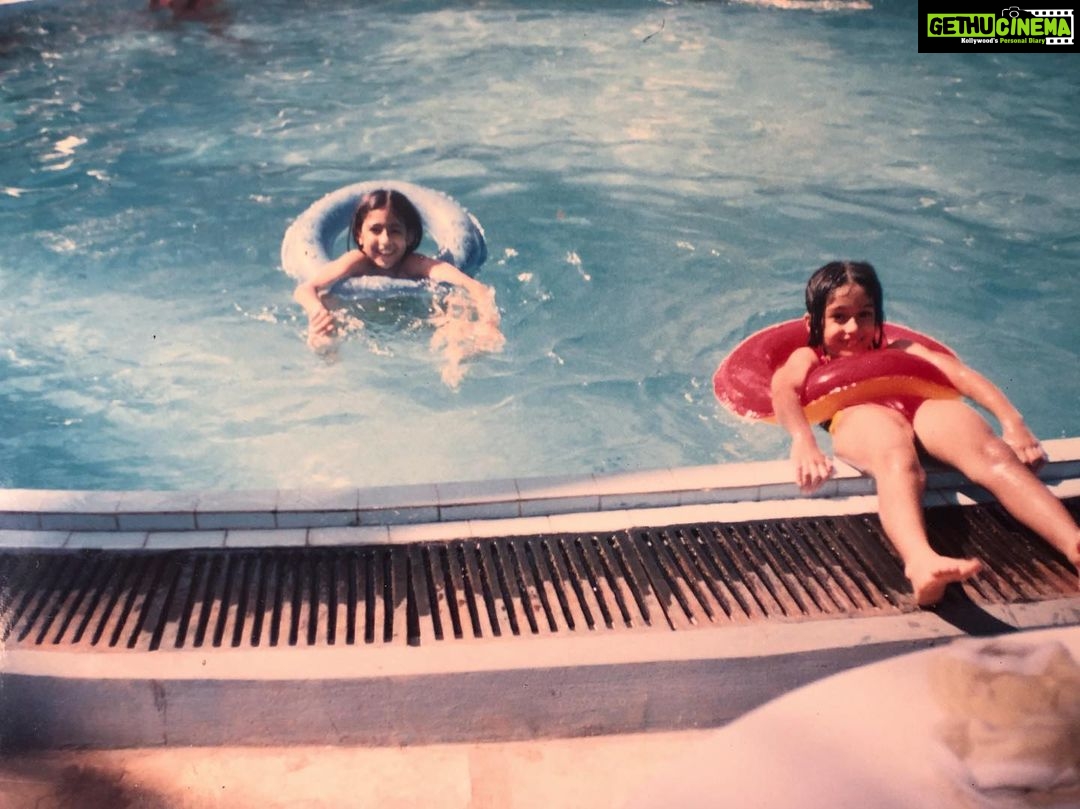 Ileana D'Cruz Instagram - Major throwback alert šØ Spot the weirdo š - - - update* Since a lot people seemed to be confused as to which one is me, Iām the weirdo with my legs hanging out of the pool on the right. Yup. I still do that. No regrets. K. Thanks. Bye. š