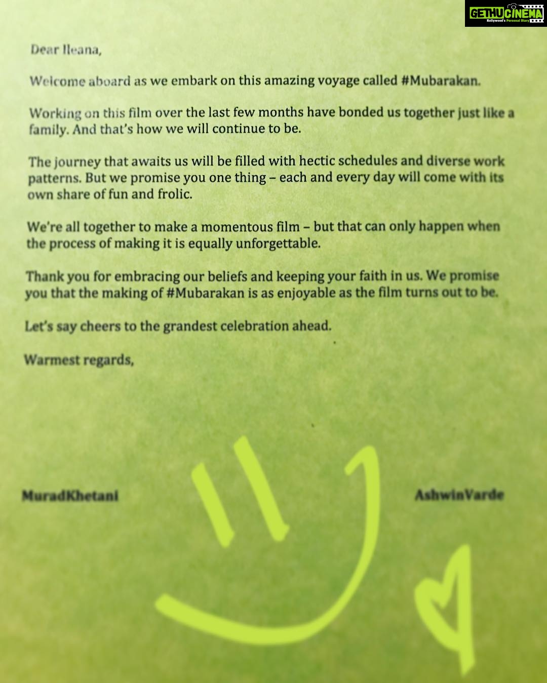 Ileana D'Cruz Instagram - Excited, nervous, n so jittery, but this lovely msg just makes me feel so much happier about kickstarting this new film tomorrow! ❤️