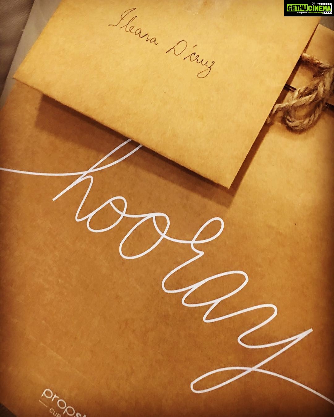 Ileana D'Cruz Instagram - Hooray for goodie bags!!! Thank u @propshop24 n may I say I absolutely LOVE the new website! Gonna be so hard to resist buying more stuff 🙈😍