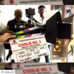 Jackky Bhagnani Instagram - Excited to start the shoot of the epic #CoolieNo1! Here's sharing the very first glimpse from the sets 🎥 #Repost @pooja_ent • • • • • Straight from the sets to your feed! Happy, proud and overwhelmed to announce #CoolieNo1 shoot begins today! @varundvn @saraalikhan95 #DavidDhawan #VashuBhagnani @realrohitdhawan @jackkybhagnani @deepshikhadeshmukh @farhadsamji