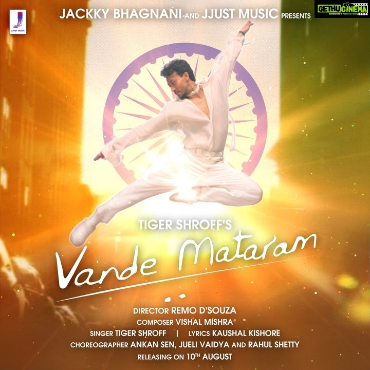 Jackky Bhagnani Instagram - #VandeMataram is not just a song but an emotion that celebrates independent India. Extremely grateful to share a special song, a tribute to our India, our home. Couldnt be happier that my bro @tigerjackieshroff has sung it soo beautifully. So excited to share it with you all. Releasing on 10th August! Stay tuned. @remodsouza @warnermusicindia @vishalmishraofficial @jjustmusicofficial @ankan_sen7 @rahuldid @jueevaidya @mekaushalkishore
