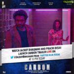 Jackky Bhagnani Instagram – Keep your questions ready! 
Going live at 12 PM with @prachidesai for #CarbonTrailer launch!
#LargeShortFilms