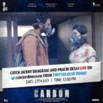 Jackky Bhagnani Instagram – Going live from @twitter’s #BlueRoom tomorrow with @prachidesai to launch the #CarbonTrailer! 
See you there!
@LargeShortFilms