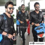 Jackky Bhagnani Instagram - Thanks for the compliment and of course the lovely picture, @viralbhayani. The bagpack ➡️ @christianlouboutins_ The Tribalou Backpack #Repost ・・・ Love his back pack #jackkybhagnani of to New York for #iifa2017 #airportstyle #airportfashion @viralbhayani #OOTD #Airport #Black