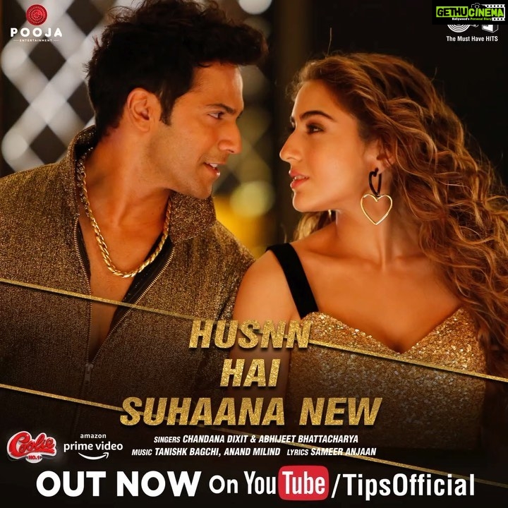 Jackky Bhagnani Instagram - The excitement has grown and only grown for this one! ❤ #HusnnHaiSuhaanaNew song out now! #CoolieNo1OnPrime, premieres 25th December on @primevideoin @varundvn @saraalikhan95 #DavidDhawan #VashuBhagnani @deepshikhadeshmukh @tanishk_bagchi #AnandMilind @sameeranjaanofficial @chandana_dixit_official @abhijeetbhattacharya @tips @pooja_ent