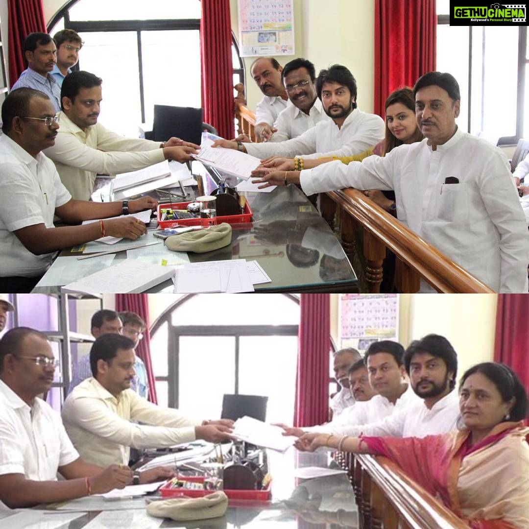Jackky Bhagnani Instagram - A man who believes in the dream of Rural being Global. Wishin @dhirajvilasraodeshmukh all d very best as he files his nomination papers for #ZpElections