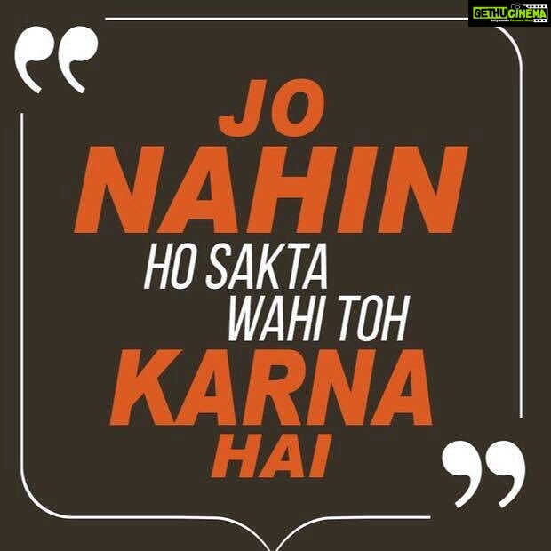Jackky Bhagnani Instagram - Yahi to saari baat hai in all aspects of life !!! Learnt it the hard way #LifeLessons #NothingIsImpossible