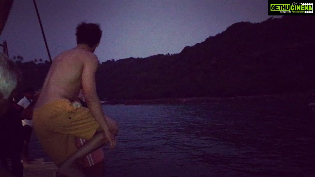 Jacqueline Fernandez Instagram - A little bit of a night swim with the kiddos! #junglebeach #lovemycrazyfamily❤️ Jungle Beach Rumassala, Galle