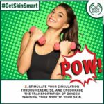 Jacqueline Fernandez Instagram - The best facial you can give yourself is exercise!! Dance, pilates and yoga keep my skin glowing (plus a little help with the vitamin E range from @thebodyshopindia keeps my skin hydrated 💦💙) #getskinsmart #skinrevolution