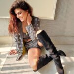 Jacqueline Fernandez Instagram - #Repost @graziaindia ・・・ "As individuals, we need to reassess the concept of perfection and beauty. Today, more and more people are embracing their oddities, it's what makes them more interesting. It's time to be fearless," says @jacquelinef143. On Jacqueline: Pinstriped crop top, embroidered jacket, shorts, all Namrata Joshipura (@namratajoshipurastudio); gold drop pendant, Dhora (@dhora_india); suede boots, Christian Louboutin (@louboutinworld) Photograph: Sahil Das (@sahildasofficial) Fashion Director: Pasham Alwani (@pashamalwani) assisted by Garvika Khanna (@garvika.khanna) and Ojas Kolvankar (@ojaskolvankar) Hair and make-up: Shaan Muttathil (@shaanmu) Words: Tanya Mehta (@tanya.91) Agency: Spice (@spicesocial) #GraziaIndia #JacquelineFernandez #CoverGirl #CoverStar #September2020