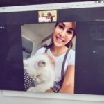 Jacqueline Fernandez Instagram - When Loki decides to be part of my online meditation class! Thanks @narayanishurjo108 @mumbaiananda for the great session! So calming 💜💜💜
