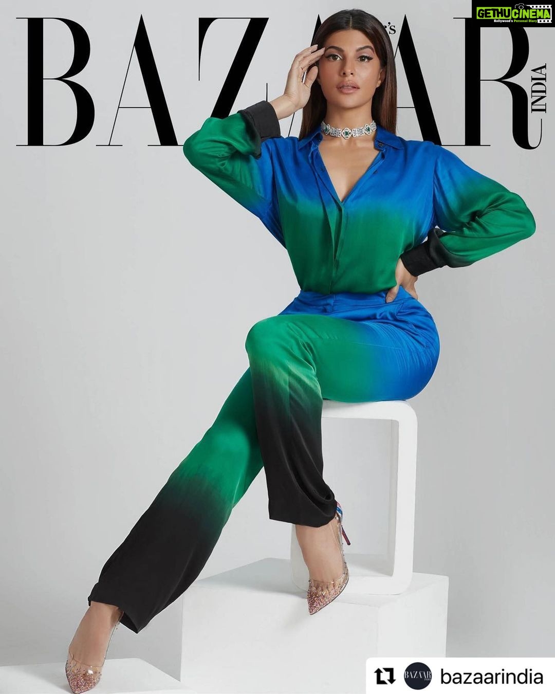 Jacqueline Fernandez Instagram - #Repost @bazaarindia with @make_repost ・・・ For Bazaar India’s special—The Kindness Issue—covergirl Jacqueline Fernandez (@jacquelinef143) emphasises the importance of helping out others in times of need. In an intimate conversation with Digital Editor Nandini Bhalla (@nandinibhalla), Jacqueline speaks about what inspired her to be of service to society, why it is crucial to be kind in today’s age, and more. Read the complete feature in the latest issue of Bazaar India. Digital Editor: Nandini Bhalla (@nandinibhalla) Photographs by Sasha Jairam (@sashajairam) Styling by: Edward Lalrempuia (@edwardlalrempuia) Hair and Make-up: Shaan Muttathil at Sparkle Talents (@shaanmu @sparkletalents) Stylist’s Assistant: Asu Lkr (@asulkr) Videographer: Ishan Singh (@ishanzaka) Production: P Productions (@p.productions_) Jacqueline is wearing a Leheriya Co-ord Set by Studio Rigu (@studiorigu). Choker and Rings by Hazoorilal by Sandeep Narang (@hazoorilaljewellers). Shoes by Christian Louboutin (@louboutinworld). . . . . . . . . . . . . . . . #bazaarindia #jacquelinefernandez #thekindnessissue