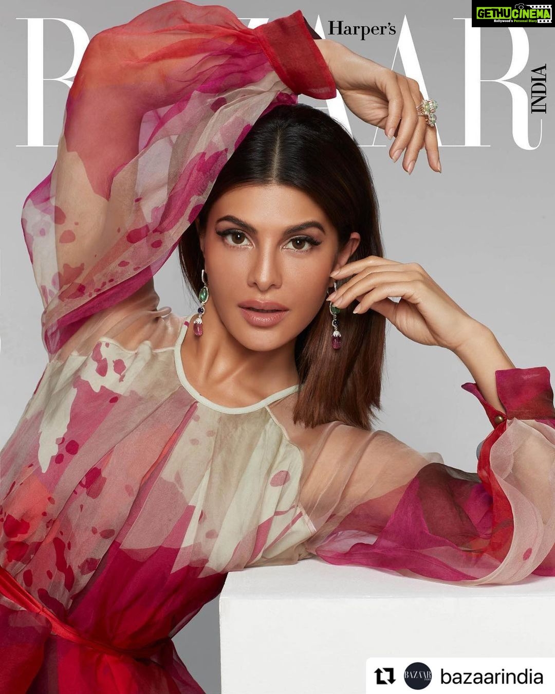 Jacqueline Fernandez Instagram - #Repost @bazaarindia with @make_repost ・・・ What does being kind mean to Bazaar India’s covergirl Jacqueline Fernandez (@jacquelinef143)? In our special—The Kindness Issue—Jacqueline opens up about her views on empathy, love, and expressing the innate goodness that resides within each one of us in an intimate conversation with Digital Editor Nandini Bhalla (@nandinibhalla). Read the complete feature in the latest issue of Bazaar India. Digital Editor: Nandini Bhalla (@nandinibhalla) Photographs by Sasha Jairam (@sashajairam) Styling by: Edward Lalrempuia (@edwardlalrempuia) Hair and Make-up: Shaan Muttathil at Sparkle Talents (@shaanmu @sparkletalents) Stylist’s Assistant: Asu Lkr (@asulkr) Videographer: Ishan Singh (@ishanzaka) Production: P Productions (@p.productions_) Jacqueline is wearing a Printed Dress by Payal Khandwala (@payalkhandwala). Earrings and Rings by Hazoorilal by Sandeep Narang (@hazoorilaljewellers). . . . . . . . . . . . . . . . #bazaarindia #jacquelinefernandez #thekindnessissue
