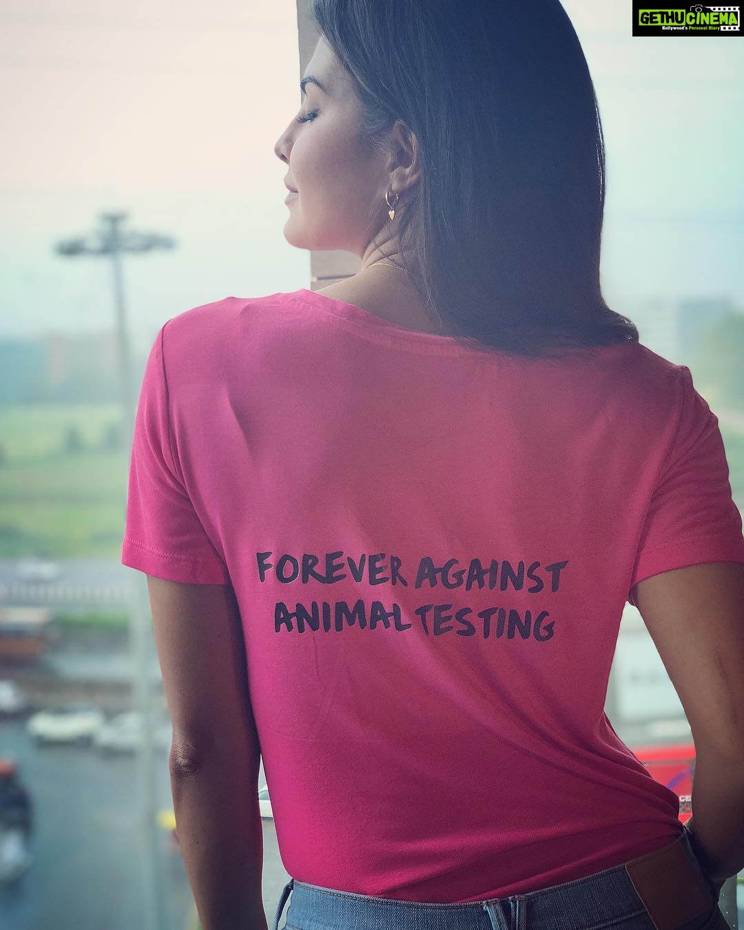 Jacqueline Fernandez Instagram - βFAATβ Forever Against Animal Testing!! A cause I feel strongly about.. We are close to 8 million signatures towards our petition but could still use a few more to make it a reality!! Thank you @thebodyshopindia for the amazing initiative ππ #faat #crueltyfreemakeup #crueltyfreebeauty