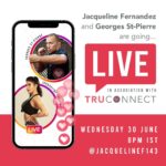 Jacqueline Fernandez Instagram - That’s today!!! Today i will be going LIVE with UFC & MMA Champion Georges St-Pierre to talk about health, fitness, and the #TRUCONNECTApp ! We will also be talking about my SheRox cardio program, which you don't want to miss! Join us right here on my channel at 8pm IST, see you there! #truconnectteam @fitness @georgesstpierre