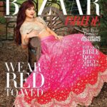 Jacqueline Fernandez Instagram - Shot in the most beautiful English countryside for this one! @nupurmehta18 you made it work even in rain!! @shaanmu longest eyelash session ever but so worth it 💋check out some stunning pieces from @anushreereddydesign @niravmodijewels @bazaarbridein #june