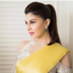 Jacqueline Fernandez Instagram - Kicking off #FICCIframes17 in this piece of sunshine from @manishmalhotra05 💛💛💛 @shaanmu believe! 😜😜 Renaissance Mumbai Convention Centre Hotel