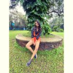 Jasmin Bhasin Instagram - Styled by @stylebysaachivj Jacket @burger.bae Shoes @asicsindia