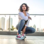 Jennifer Winget Instagram – You *walked* into my life and made me realise why it never worked out with anyone else 😉  Everyone, this is what love looks like @skechersindia  Singletons, put your best foot forward this Valentine’s (and everyday before and after!) 🥰