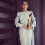 Jennifer Winget Instagram - I stand proud tonight with the Dadasaheb Phalke Award ... a nudge to edge me on on the path I am currently on. Humbled and Honoured at the same time. Couldnt be more grateful to my family of fans, friends and the fraternity. Thank you. Another good night indeed! :)