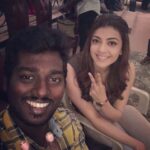 Kajal Aggarwal Instagram – #happyfaces 🙃 with my super cool director @atlee47 #thalapathy61