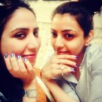 Kajal Aggarwal Instagram - #twinningnails #chromelove #isitpurpleorisitblue #spadate with my doll @nehatugchopra