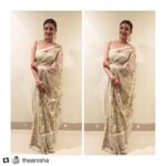 Kajal Aggarwal Instagram – #Repost @theanisha with @repostapp
・・・
@kajalaggarwalofficial in @sabyasachiofficial for the audio launch of #khiladi150 today.. earrings by @kishandasjewellery and bangles by @johri_by_amaze_jewels ❤❤ #kajalaggarwal