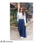 Kajal Aggarwal Instagram - #Repost @theanisha with @repostapp ・・・ @kajalaggarwalofficial in @bungaloweight separates , @nativeshoes and @ferragamo glasses for life today! #sochic