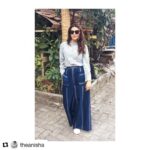 Kajal Aggarwal Instagram – #Repost @theanisha with @repostapp
・・・
@kajalaggarwalofficial in @bungaloweight separates , @nativeshoes and @ferragamo glasses for life today! #sochic