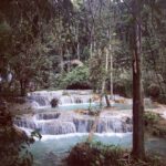 Kajal Aggarwal Instagram - #luangprabang #bluewaters Tat Kuang Si Waterfall, Luangprabang