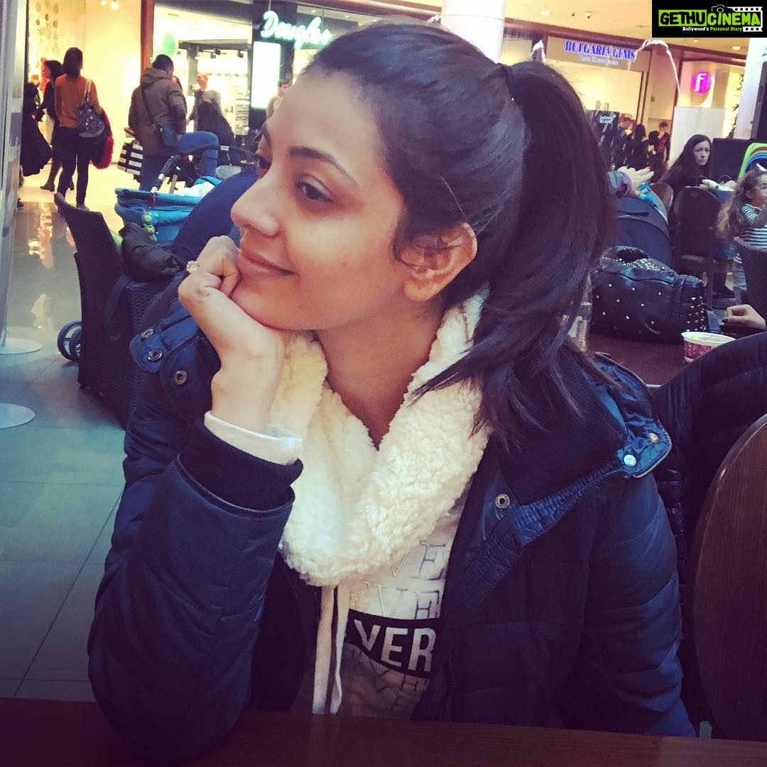 Kajal Aggarwal Instagram - Being indoors on a cold day is so comforting💙 Paradise Center
