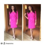 Kajal Aggarwal Instagram - #Repost @theanisha with @repostapp ・・・ @kajalaggarwalofficial working this @byplakinger trench dress in chennai today 💕 #kajalaggarwal #pink