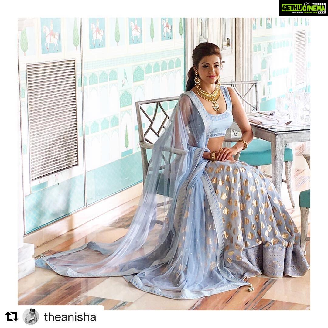 Kajal Aggarwal Instagram - #Repost @theanisha with @repostapp ・・・ @kajalaggarwalofficial in @anitadongre ✨