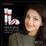 Kajal Aggarwal Instagram – Head to any Health & Glow store and buy @Ponds_India Firm and Lift products and #win a chance to meet me! #pondsindia