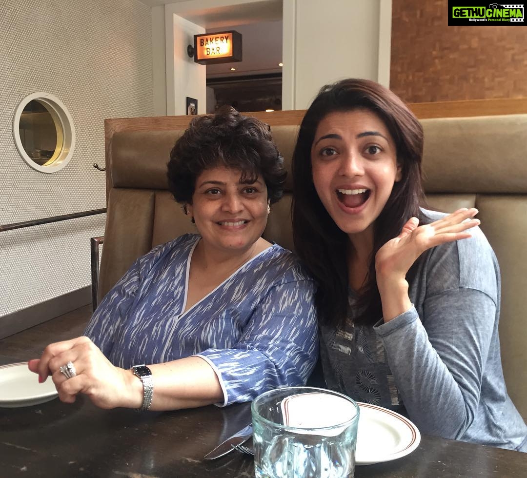 Kajal Aggarwal Instagram - When you're excited about all the food you've ordered! 😂😋 @vinayagg2060 Little Goat