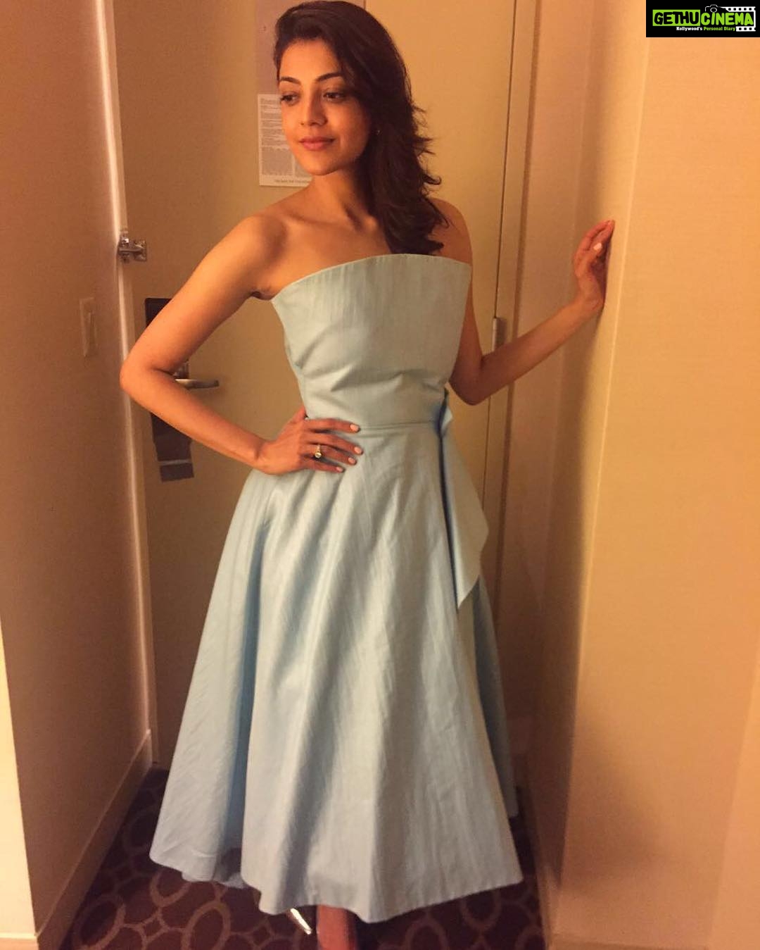 Kajal Aggarwal Instagram - In @victoriascandale for #ata 25th anniversary celebration. Hello from Chicago! Styled by @theanisha