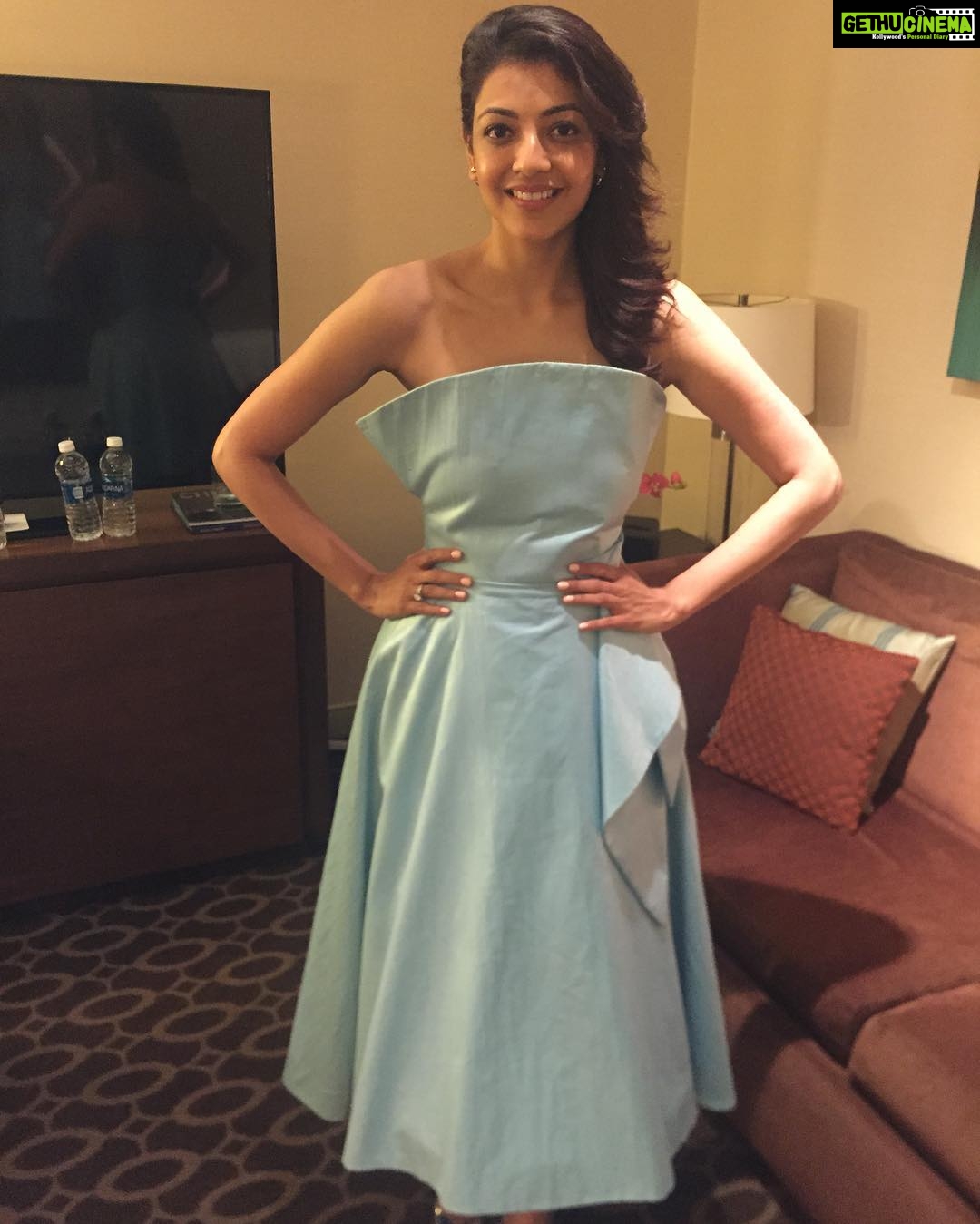 Kajal Aggarwal Instagram - In @victoriascandale for #ata 25th anniversary celebration. Hello from Chicago! Styled by @theanisha