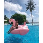 Kajal Aggarwal Instagram - #pinkflamingo 🦩 #lounging #floating #muchlikelife