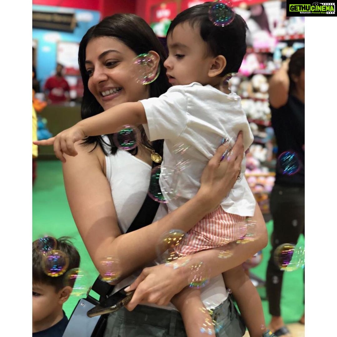 Kajal Aggarwal Instagram - #weekendwellbegun #nephewduty #ishaanvalecha #loveofmylife 😍❤️