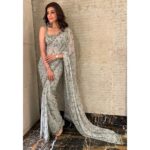 Kajal Aggarwal Instagram - Saree @arpitamehtaofficial Jewellery @sachdeva.ritika @minerali_store Heels @paioshoes Styled by @sayali_vidya