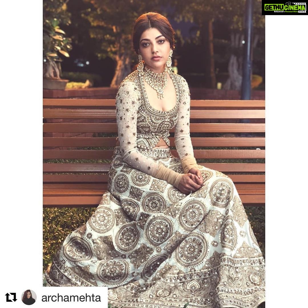 Kajal Aggarwal Instagram - #Repost @archamehta with @get_repost ・・・ Lit ✨literally!! @kajalaggarwalofficial @ekayabanaras @minerali_store #kajalaggarwal