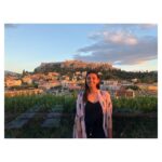 Kajal Aggarwal Instagram - #sunsetvibes also , thanks @svacouture for my lovely birthday cape 💖 Monastiraki Square