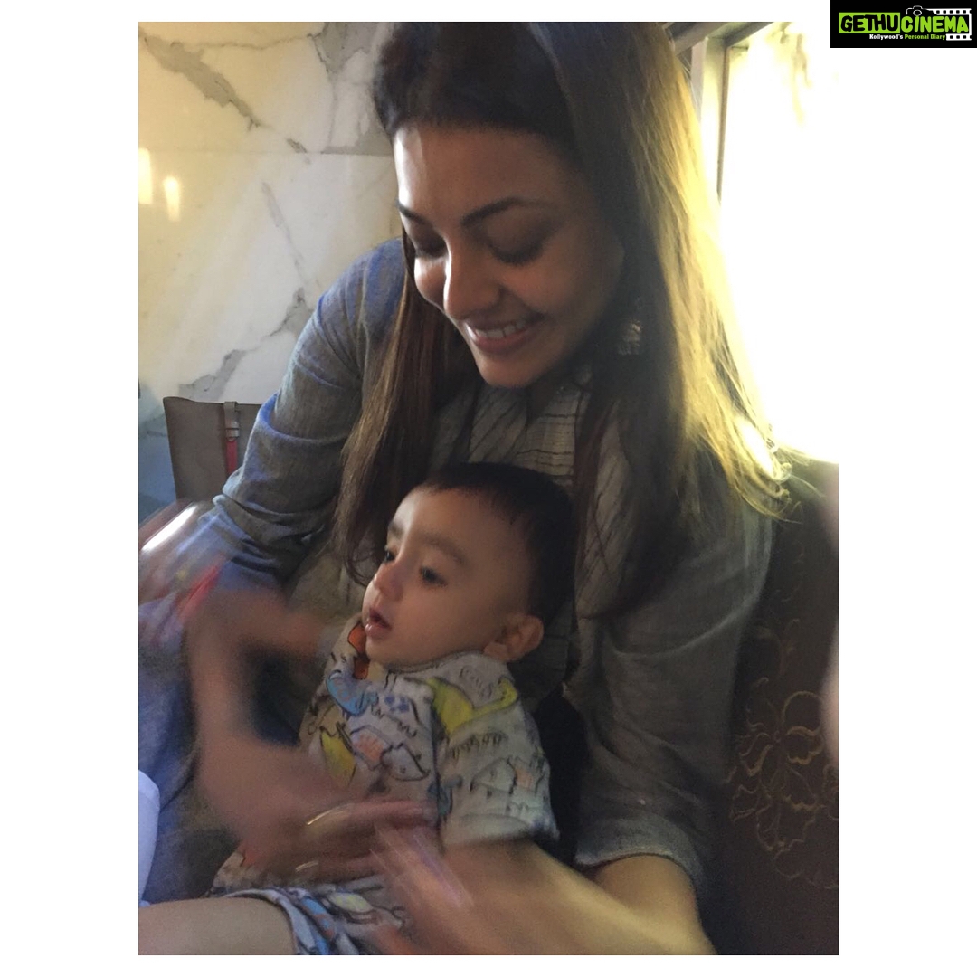 Kajal Aggarwal Instagram - And my favourite part of yesterday was with him 😍 #ishaanvalecha #birthdaylunch 💛