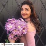 Kajal Aggarwal Instagram - #Repost @loveleen_ramchandani (@get_repost) ・・・ 💇‍♀️ and 💄@kajalaggarwalofficial #vijay61 #makeupbyloveleen #hairbyloveleen #fresh as a 🌹