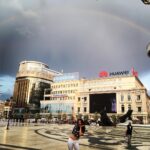 Kajal Aggarwal Instagram - 'Catch the rainbow' 🌈 Macedonia Square, Skopje